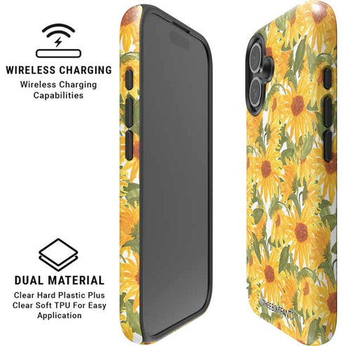 Bouffants and Broken Hearts Sunflowers iPhone 16 Plus Magsafe Impact Case